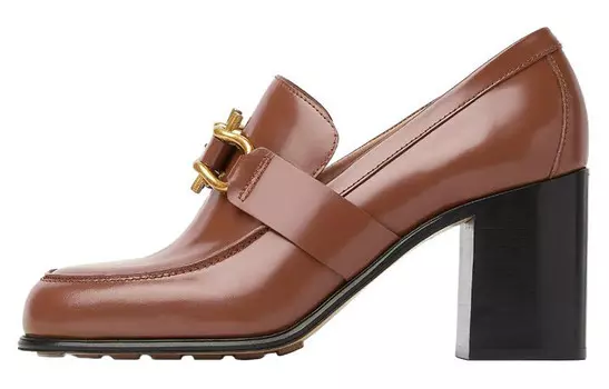 Туфли на высоком каблуке Monsieur женские коричневые Bottega Veneta