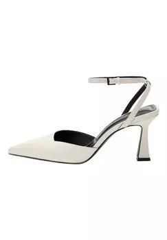 Туфли на высоком каблуке PULL&BEAR, цвет white