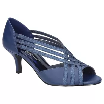 Туфли на высоком каблуке с открытым носком Oceana Easy Street, navy satin synthetic