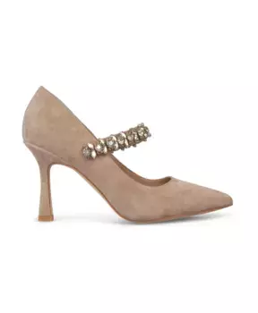 Туфли на высоком каблуке со стразами Alma En Pena, бежевый