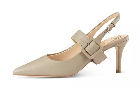 Туфли на высоком каблуке женские абрикосовые 7Or9