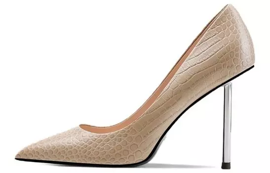 Туфли на высоком каблуке женские абрикосовые Shudaier, цвет Apricot