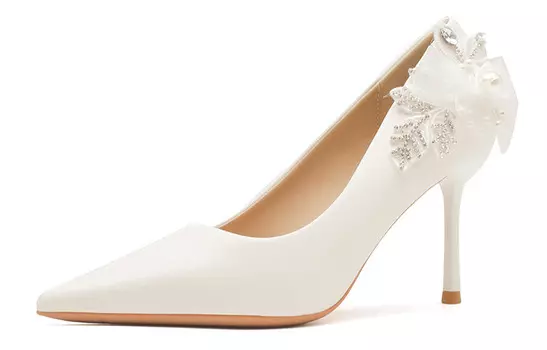 Туфли на высоком каблуке женские белый Ainer-Cat