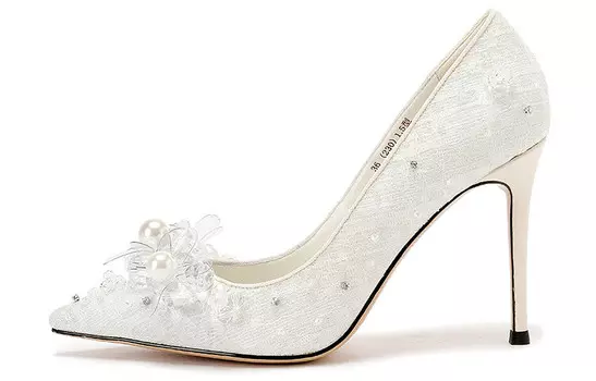 Туфли на высоком каблуке женские белый Blocco5