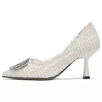 Туфли на высоком каблуке женские белый Daphne