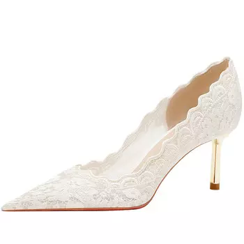 Туфли на высоком каблуке женские белый Lanza