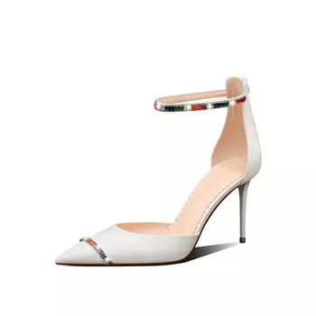 Туфли на высоком каблуке женские белый Miss Left