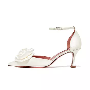 Туфли на высоком каблуке женские белый Shoeszooo