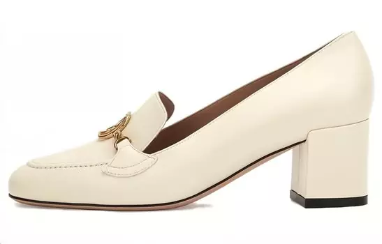 Туфли на высоком каблуке женские бежевые Bally