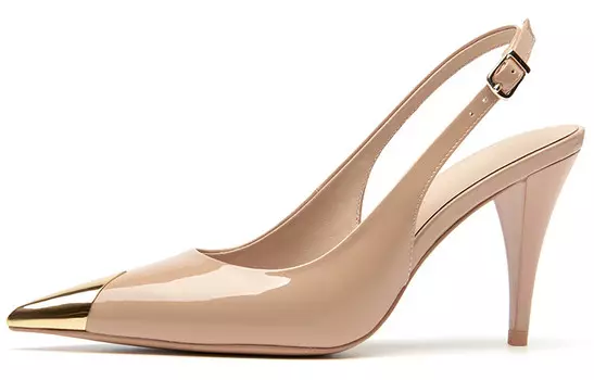 Туфли на высоком каблуке женские бежевые Beau Today
