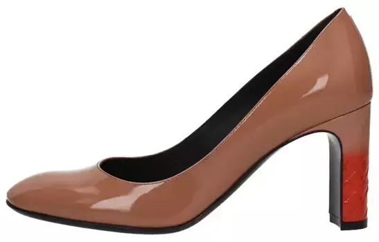 Туфли на высоком каблуке женские бежевые Bottega Veneta