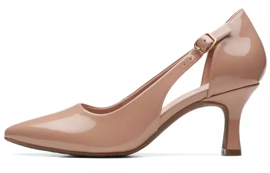 Туфли на высоком каблуке женские бежевые Clarks
