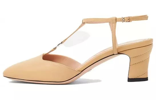 Туфли на высоком каблуке женские бежевые Gucci