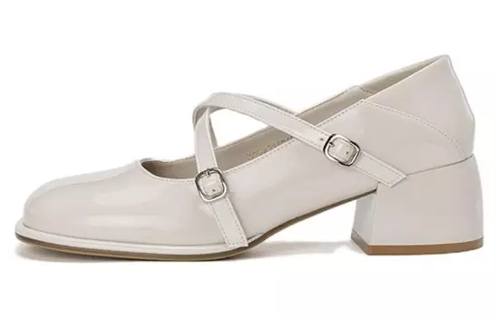 Туфли на высоком каблуке женские бежевый Aokang