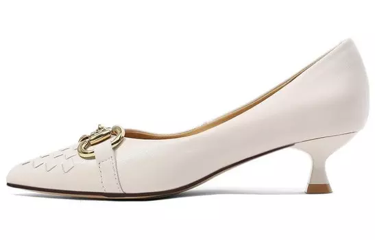 Туфли на высоком каблуке женские бежевый Cameido