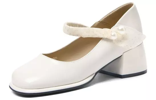 Туфли на высоком каблуке женские бежевый Cameido