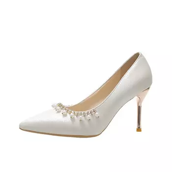 Туфли на высоком каблуке женские бежевый Crelinkxlat