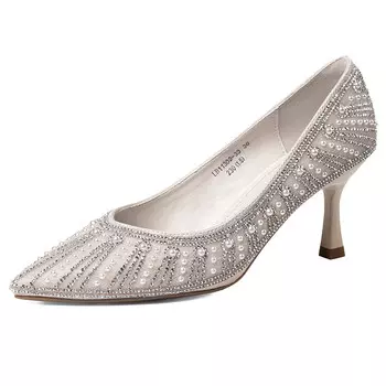 Туфли на высоком каблуке женские бежевый Laorentou