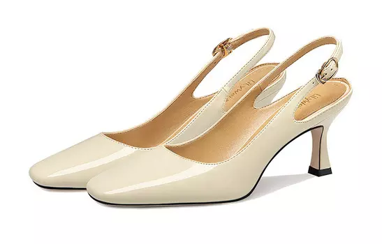 Туфли на высоком каблуке женские бежевый Lily Wei