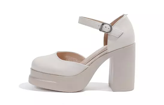 Туфли на высоком каблуке женские бежевый Mulinsen