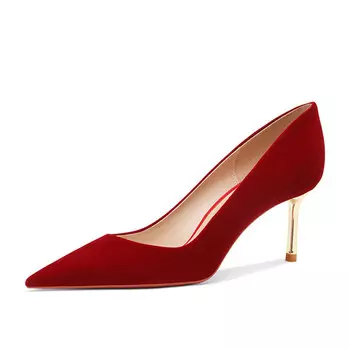 Туфли на высоком каблуке женские бордовый Lanza