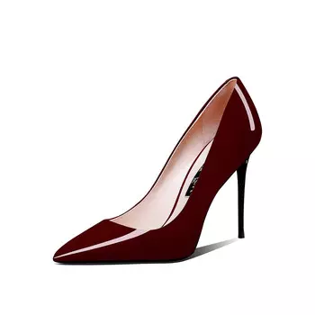 Туфли на высоком каблуке женские бордовый Miss Left