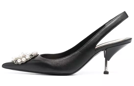 Туфли на высоком каблуке женские черные Alexander Mcqueen