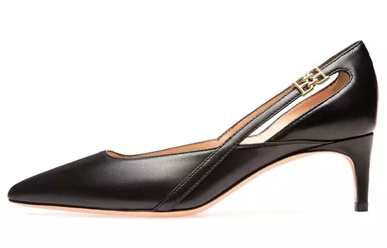 Туфли на высоком каблуке женские черные Bally