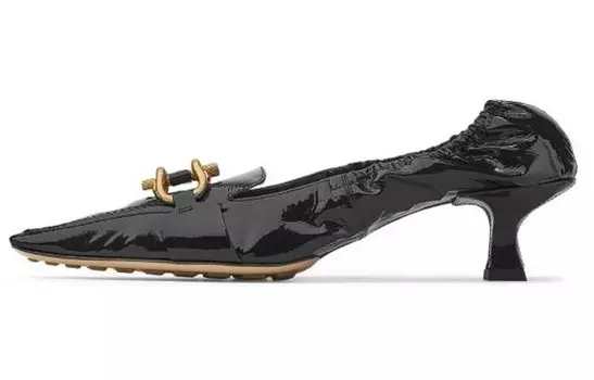 Туфли на высоком каблуке женские черные Bottega Veneta