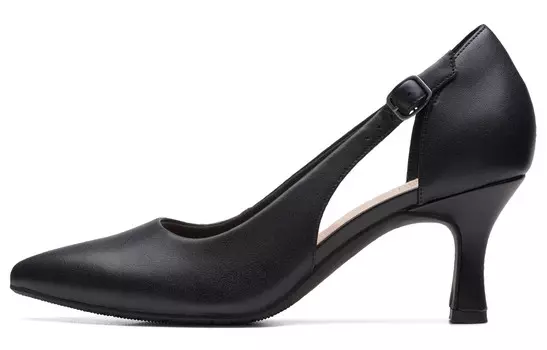 Туфли на высоком каблуке женские черные Clarks