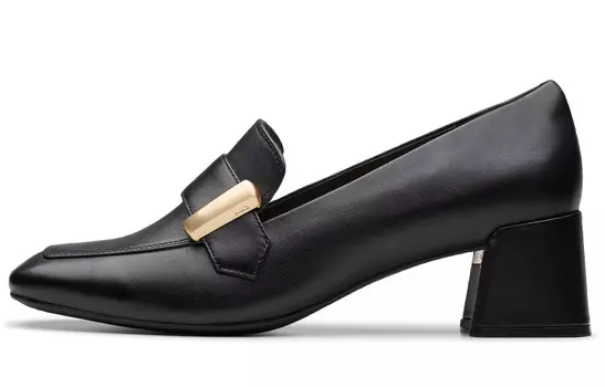 Туфли на высоком каблуке женские черные Clarks