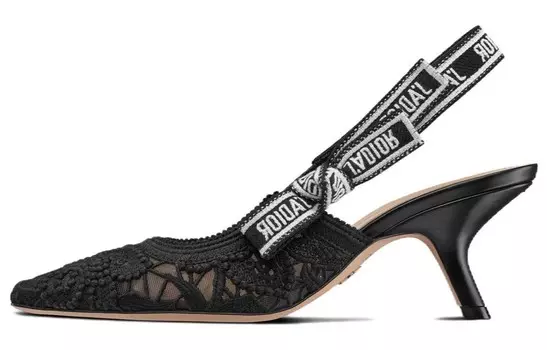 Туфли на высоком каблуке женские черные Dior