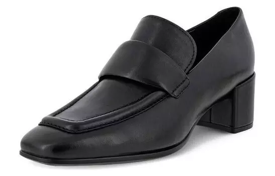 Туфли на высоком каблуке женские черные Ecco