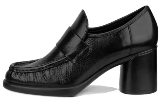 Туфли на высоком каблуке женские черные Ecco