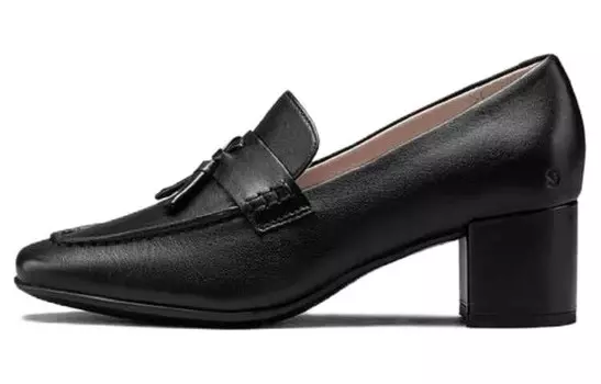 Туфли на высоком каблуке женские черные Ecco