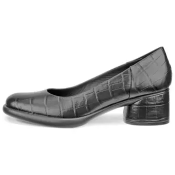 Туфли на высоком каблуке женские черные Ecco