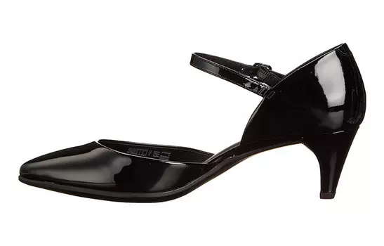 Туфли на высоком каблуке женские черные Ecco