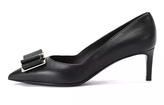 Туфли на высоком каблуке женские черные Ferragamo