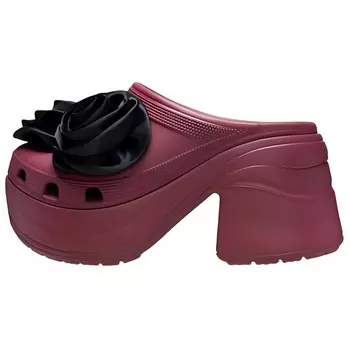 Туфли на высоком каблуке женские черные/красные Crocs