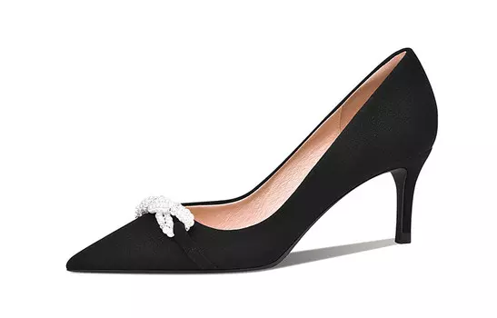 Туфли на высоком каблуке женские черные Lily Wei