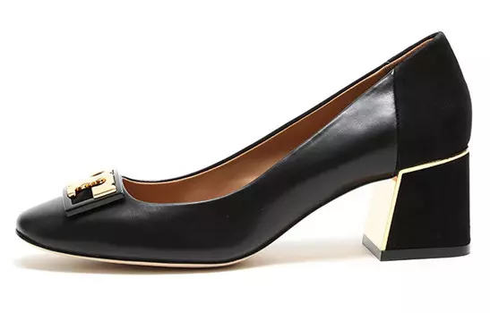 Туфли на высоком каблуке женские черные Tory Burch