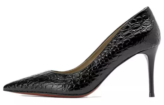 Туфли на высоком каблуке женские черный Aokang