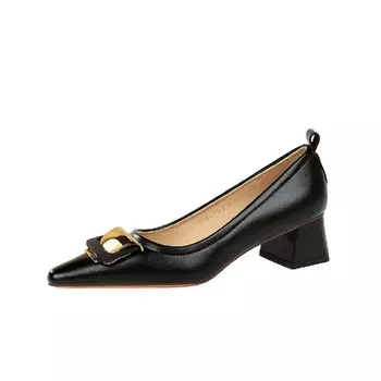 Туфли на высоком каблуке женские черный Bigtree