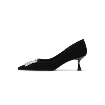 Туфли на высоком каблуке женские черный Bosssunwen