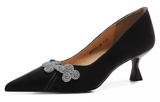 Туфли на высоком каблуке женские черный Bosssunwen