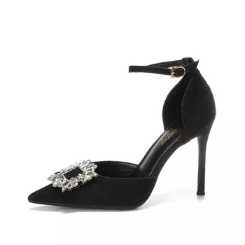 Туфли на высоком каблуке женские черный Hkcp