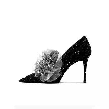 Туфли на высоком каблуке женские черный Hoov