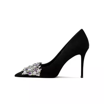 Туфли на высоком каблуке женские черный Hoov