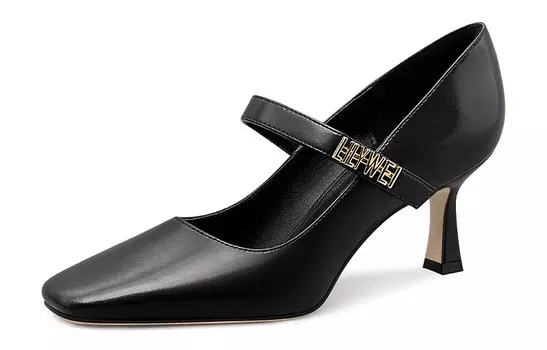 Туфли на высоком каблуке женские черный Lily Wei