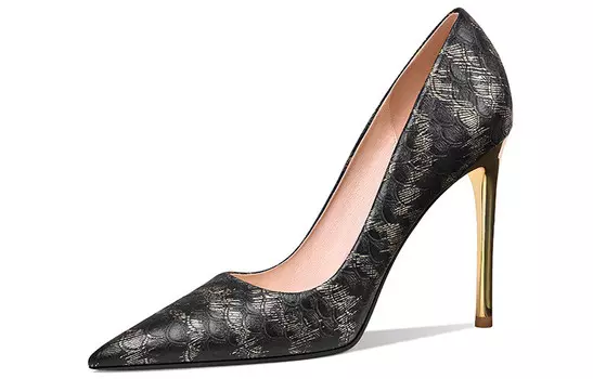 Туфли на высоком каблуке женские черный Lily Wei